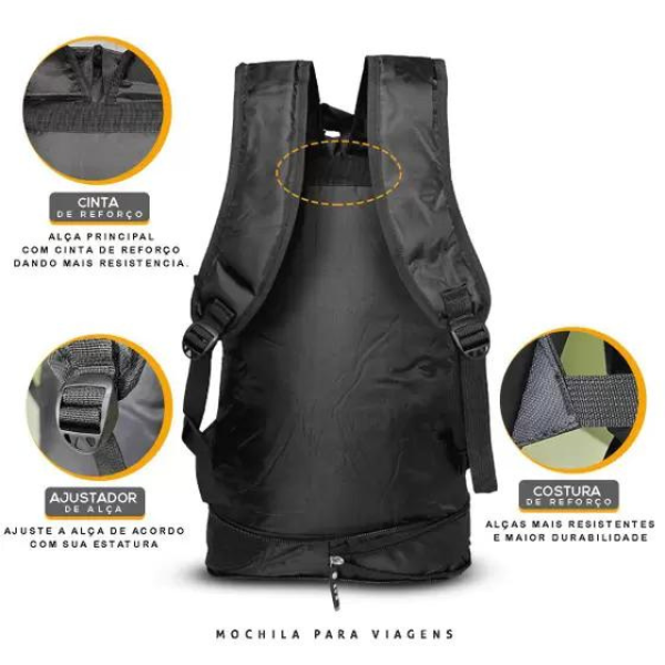 Mochila Big Para Viagem para Acampamento Trilha