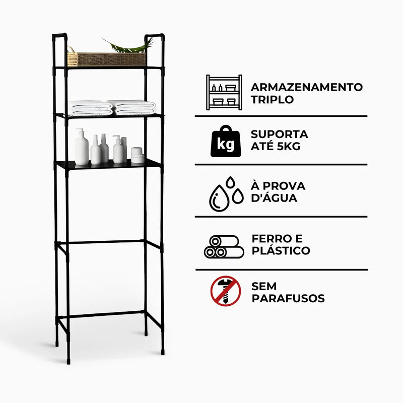 Prateleira de banheiro premium móvel