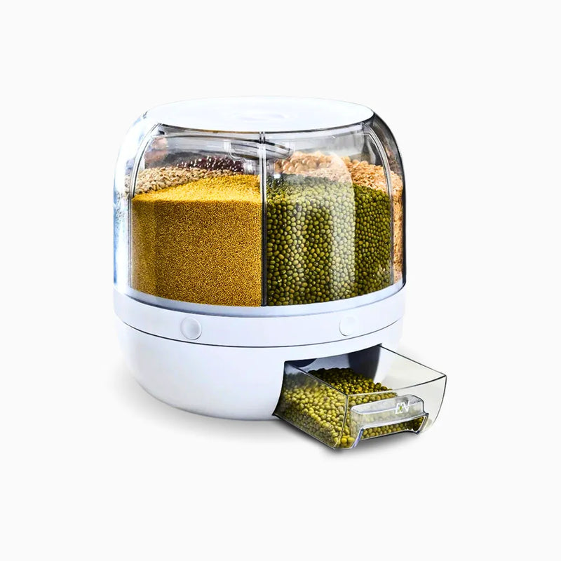Organizador Giratório para Alimentos e Grãos – 6 Divisões