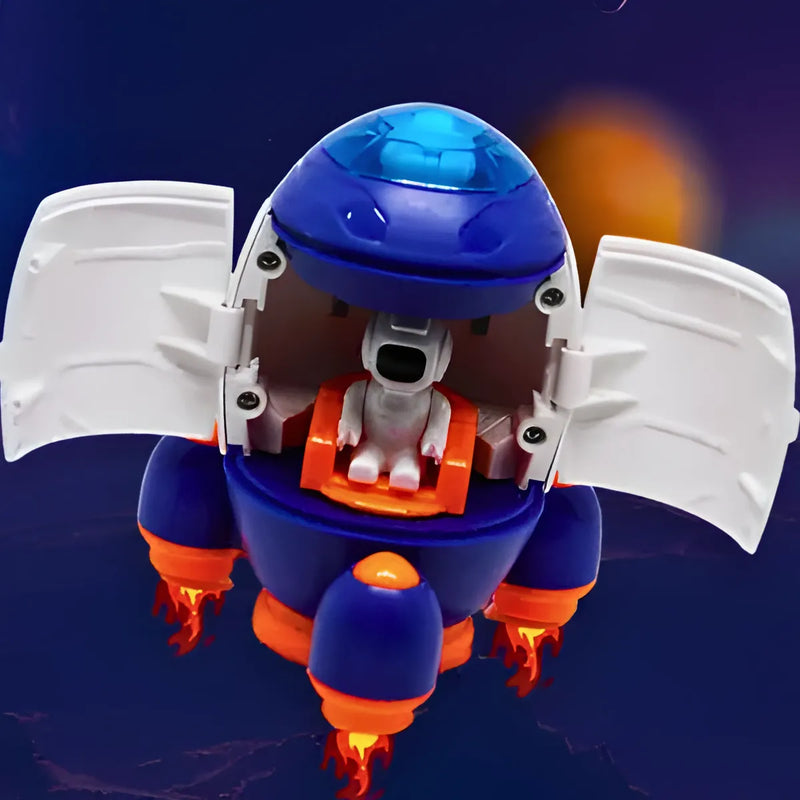 Foguete Espacial Infantil com Astronauta