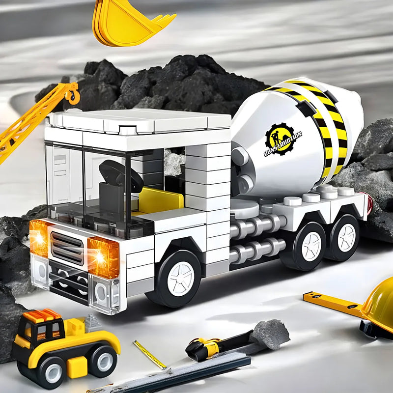 Brinquedo Blocos de Construção Carro Misturador de Cimento