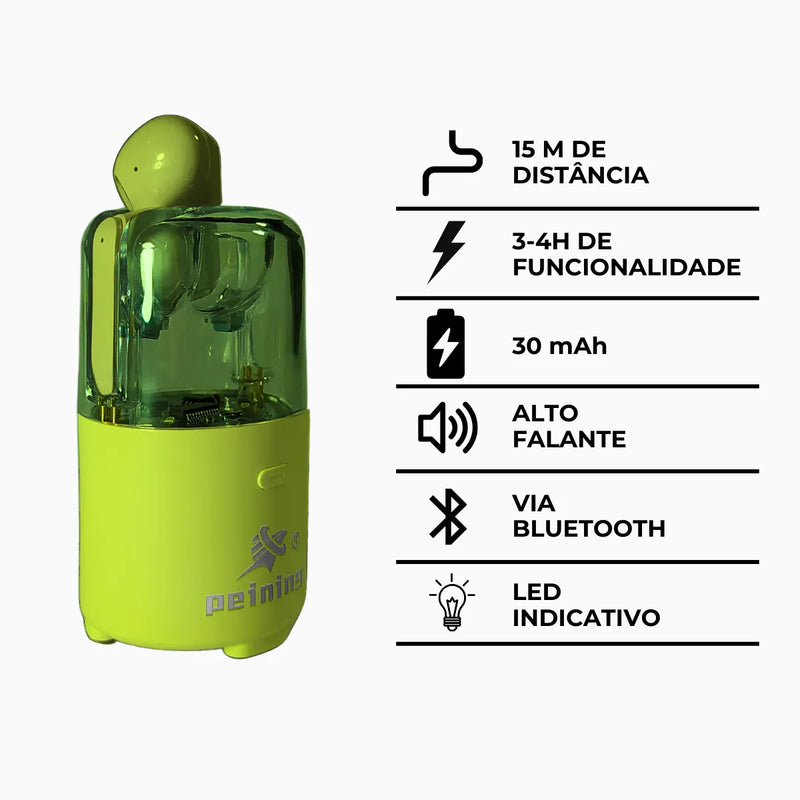 2 em 1 Imperdível! Fone Bluetooth + Caixa de Som Sem Fio