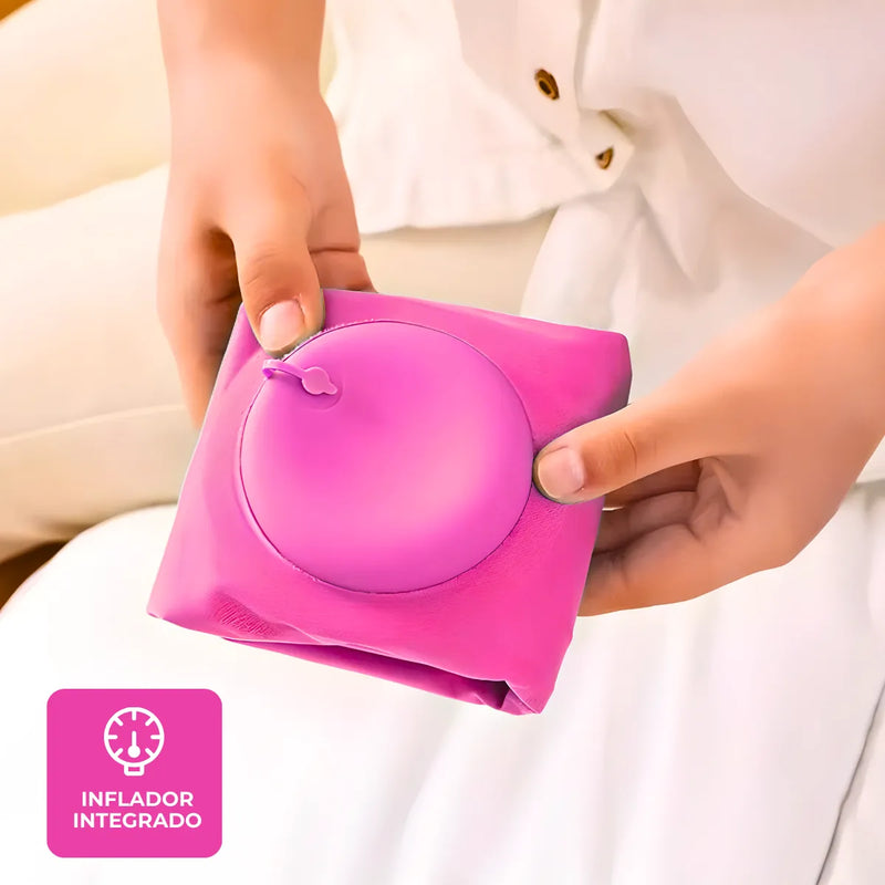 Travesseiro Almofada de Viagem Inflável e Portátil - ROSA