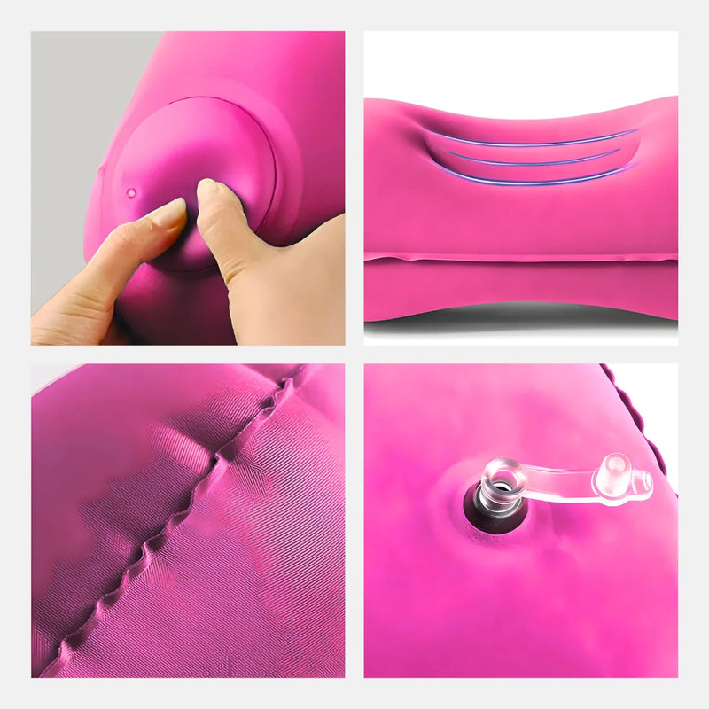 Travesseiro Almofada de Viagem Inflável e Portátil - ROSA