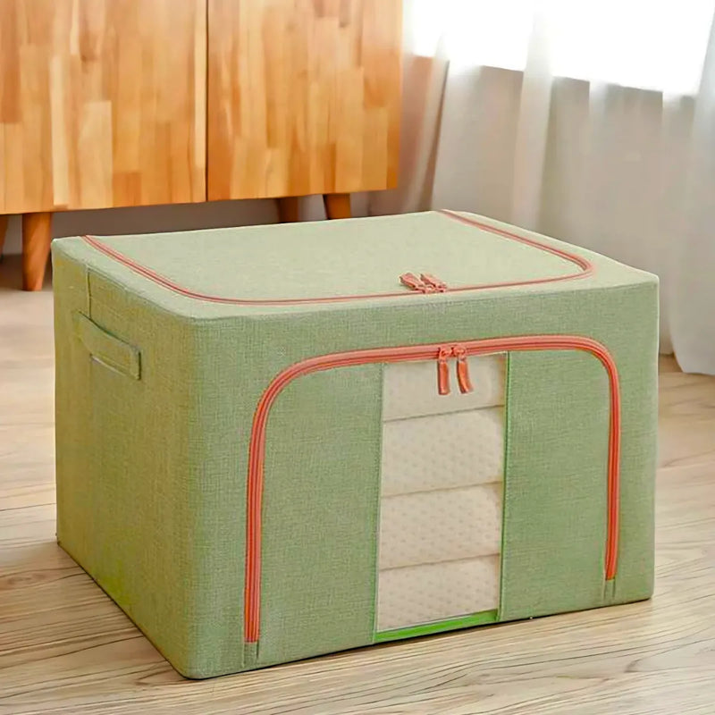 Caixa Organizadora De Roupas Multiuso Dobrável - VERDE