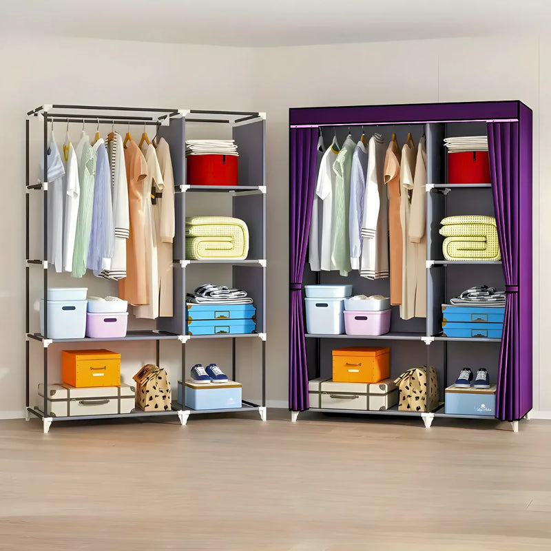 Guarda Roupa Closet Dobrável Organizador com Capa de Tecido