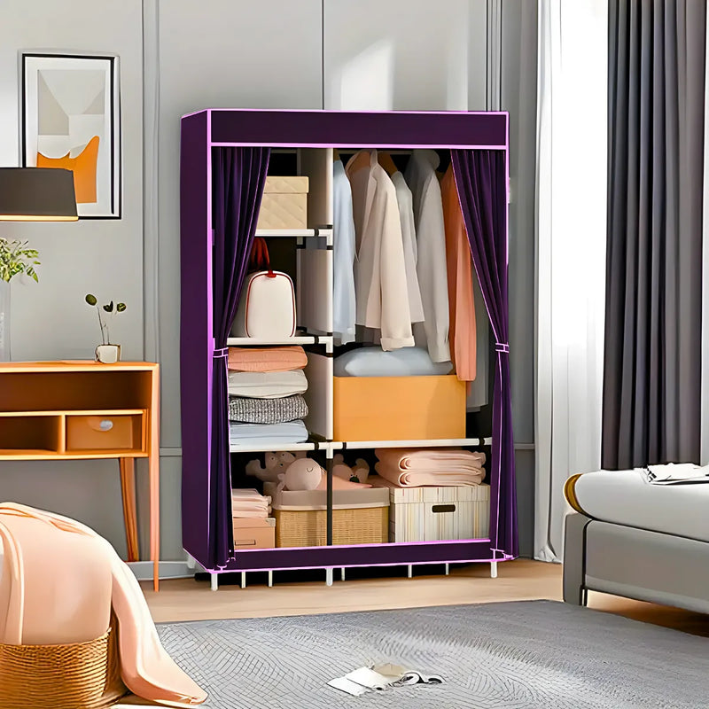 Guarda Roupa Closet Dobrável Organizador com Capa de Tecido