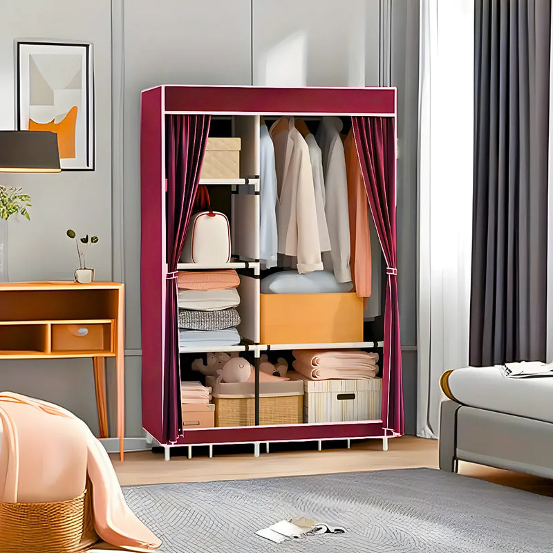 Guarda Roupa Closet Dobrável Organizador com Capa de Tecido