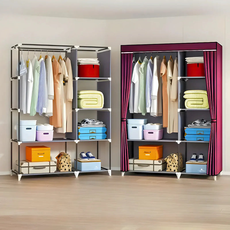 Guarda Roupa Closet Dobrável Organizador com Capa de Tecido