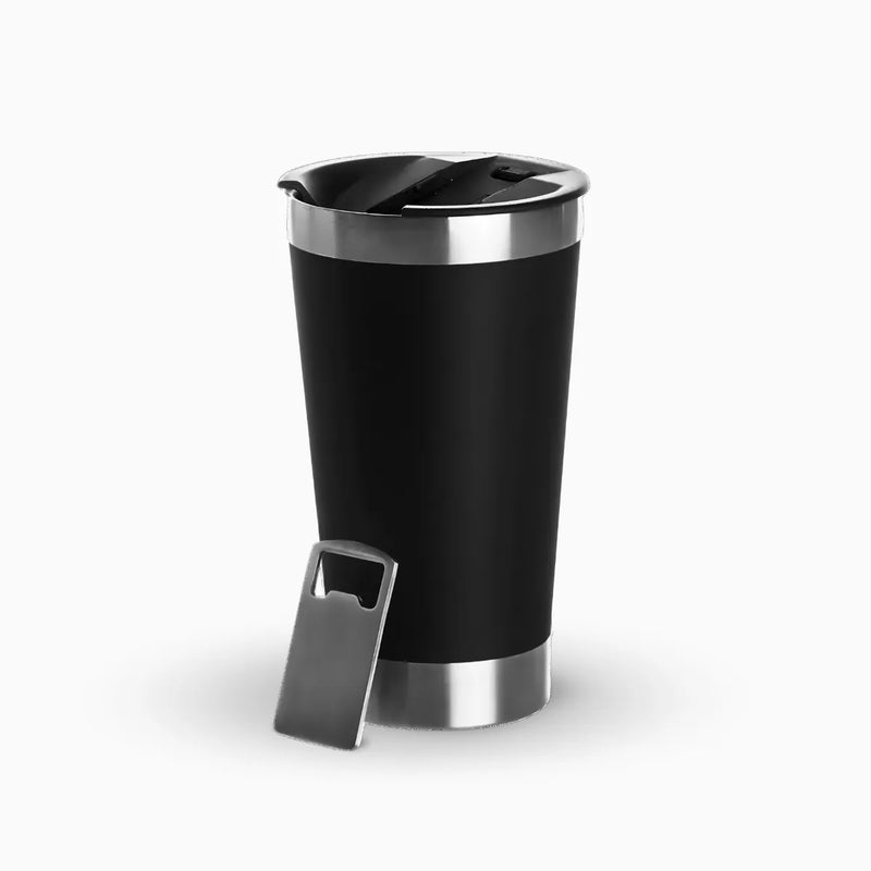 Copo Térmico Inox cerveja e café 473ml - PRETO