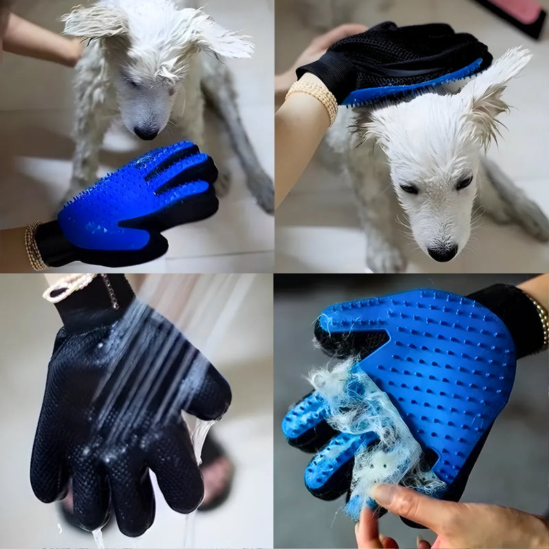 Luva Escova Removedora de Pelos Para Cães Gatos e Pets