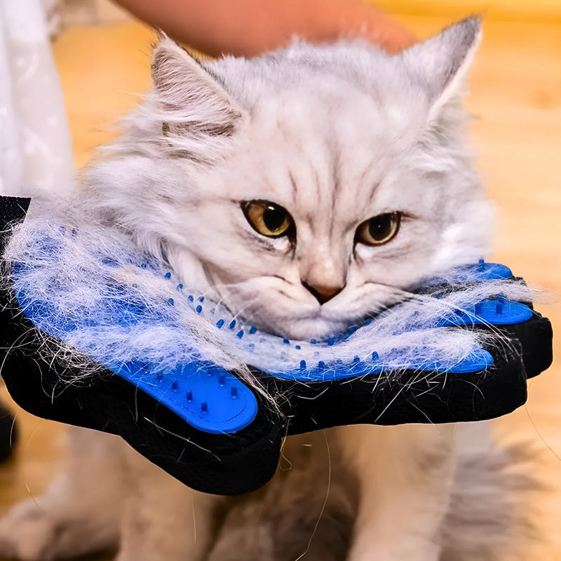 Luva Escova Removedora de Pelos Para Cães Gatos e Pets