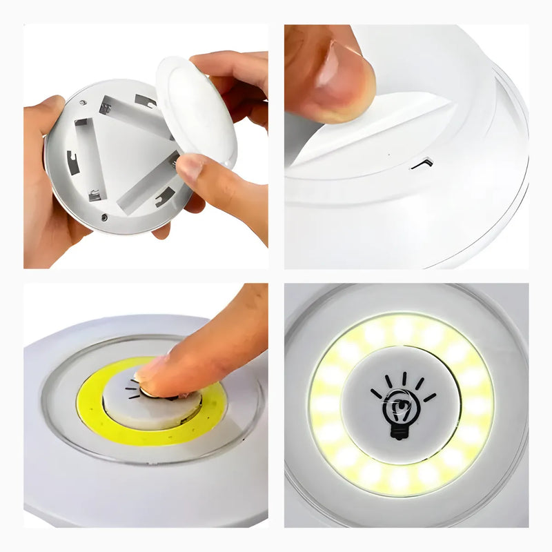 Kit 3 Lâmpadas Luminária Led Controle Sem Fio