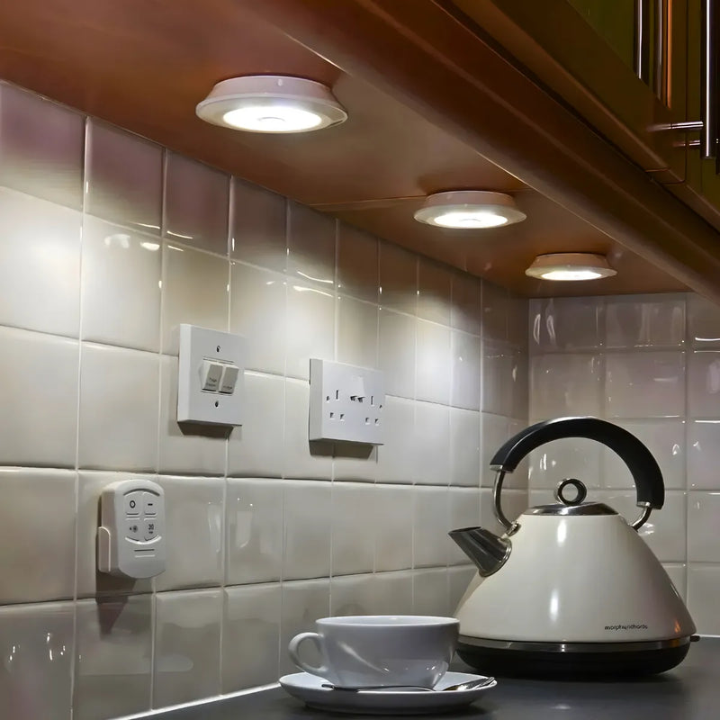 Kit 3 Lâmpadas Luminária Led Controle Sem Fio