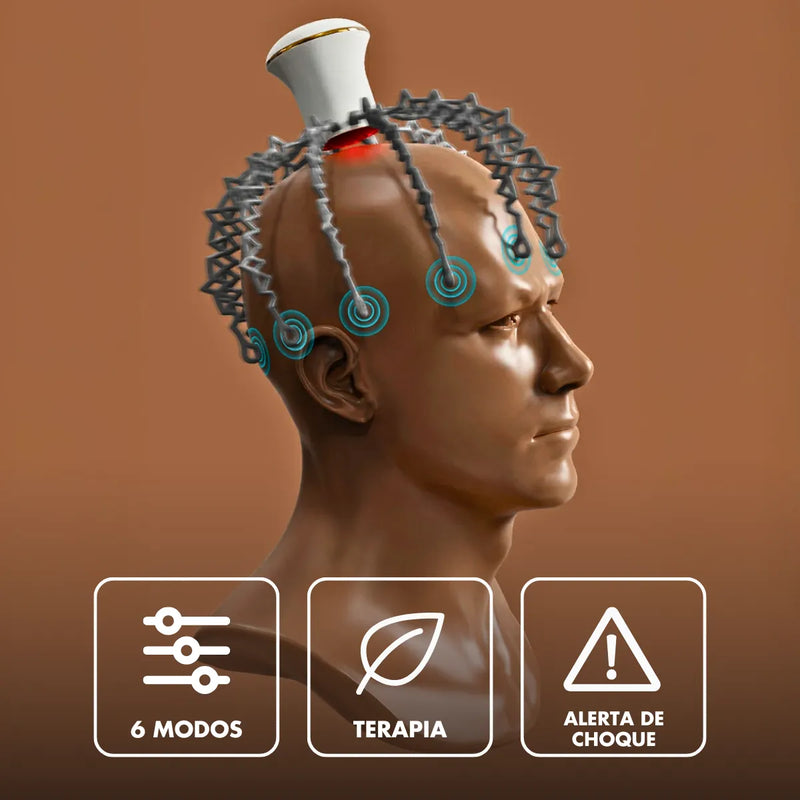 Massageador De Cabeça Eletrico com 12 hastes Alivia e Stress