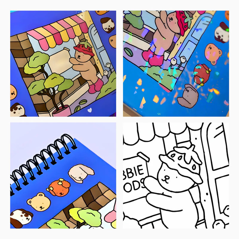 Livro De Colorir Capa Dura - AZUL - Original