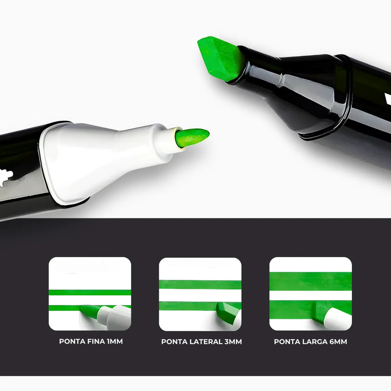 Kit Livro De Colorir Capa Dura + 24 Canetinhas - VERDE