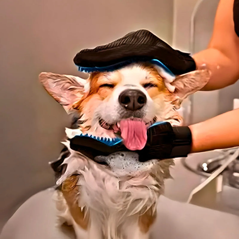 Luva Chuveiro para banho Cães Gatos e Pets
