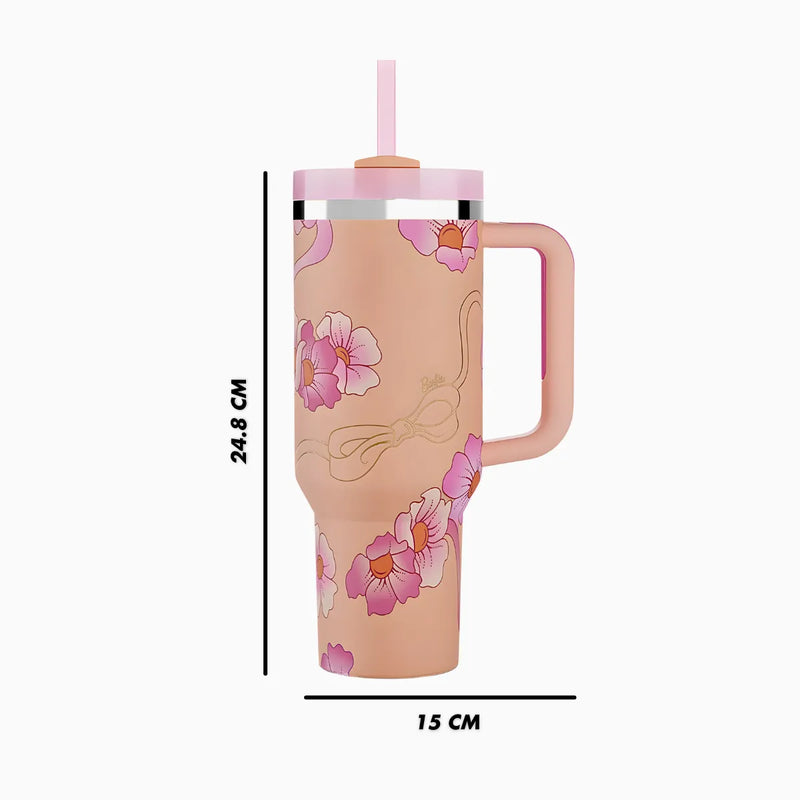 Copo Feminino Custom Flores Rosa