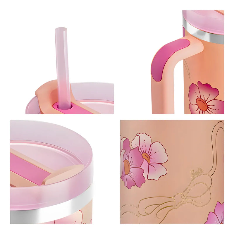 Copo Feminino Custom Flores Rosa