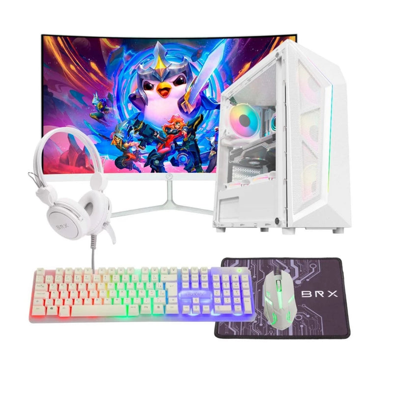 Computador Pc Gamer Intel core I7, 16gb Ram, 480ssd, Placa de Video 4gb Tela 23 curva wifi