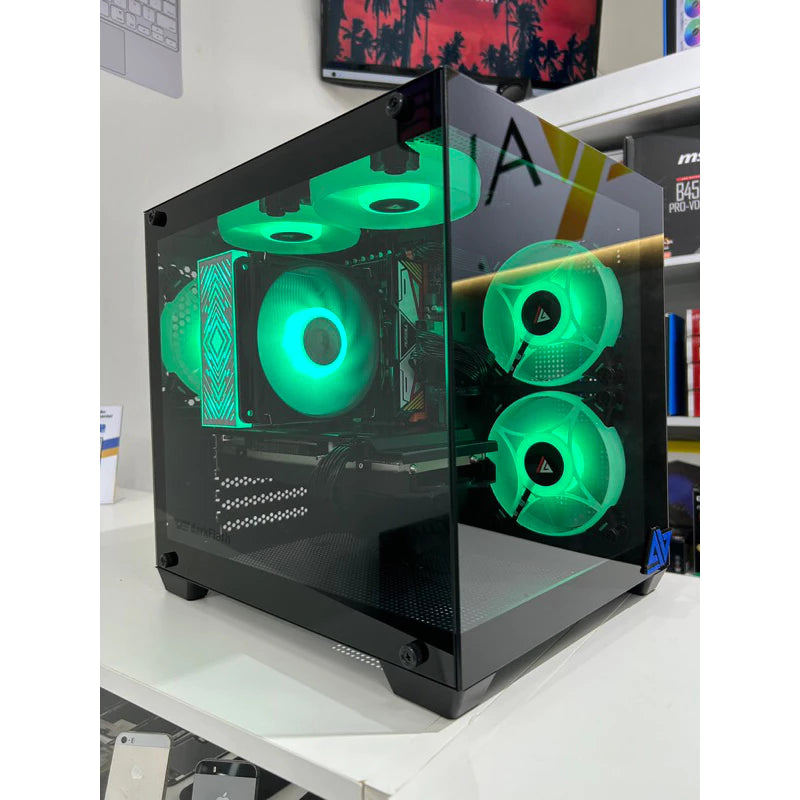 Gabinete gamer Gamer INTEL 10/20 NÚCLEOS / RX580 / MEMÓRIA 16GB DDR4 / SSD 512GB / 05 FANS ARGB GABINETE AQUÁRIO