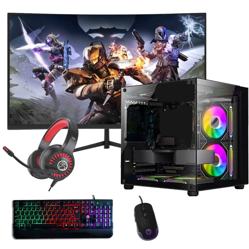 Computador Gamer Ryzen 5 5600g 16gb Ram Ssd 480gb Monitor 23 curvo c/wifi
