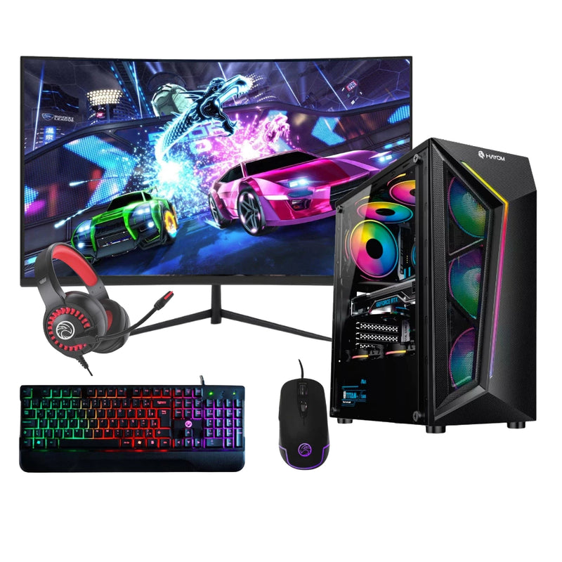 Computador Pc Gamer Intel core I7, 16gb Ram, 480ssd, Placa de Video 4gb Tela 23 curva wifi