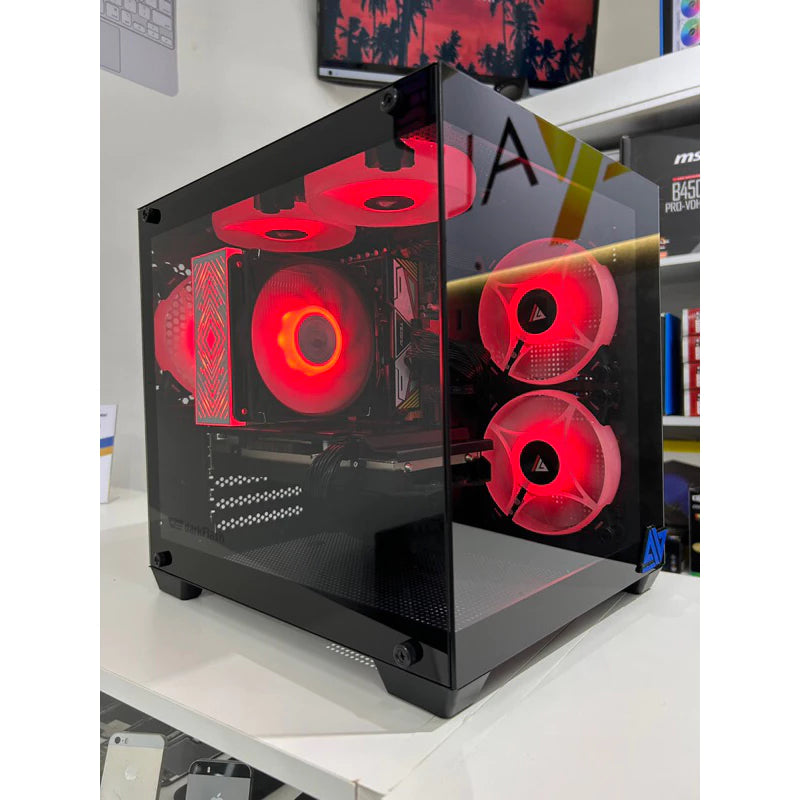 Gabinete gamer Gamer INTEL 10/20 NÚCLEOS / RX580 / MEMÓRIA 16GB DDR4 / SSD 512GB / 05 FANS ARGB GABINETE AQUÁRIO