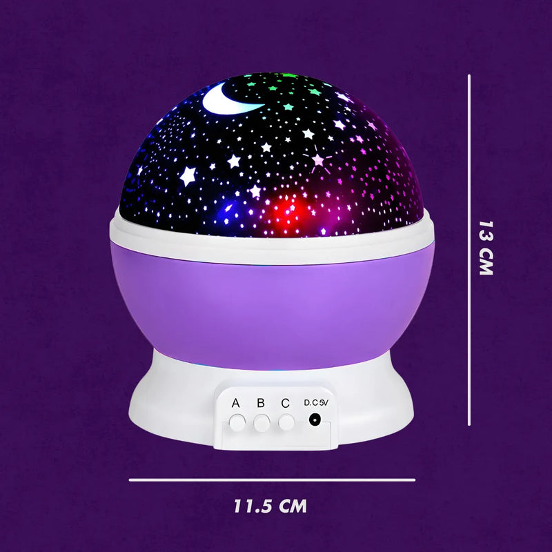 Luminária Projetor Estrelas 360º Abajur Star Master