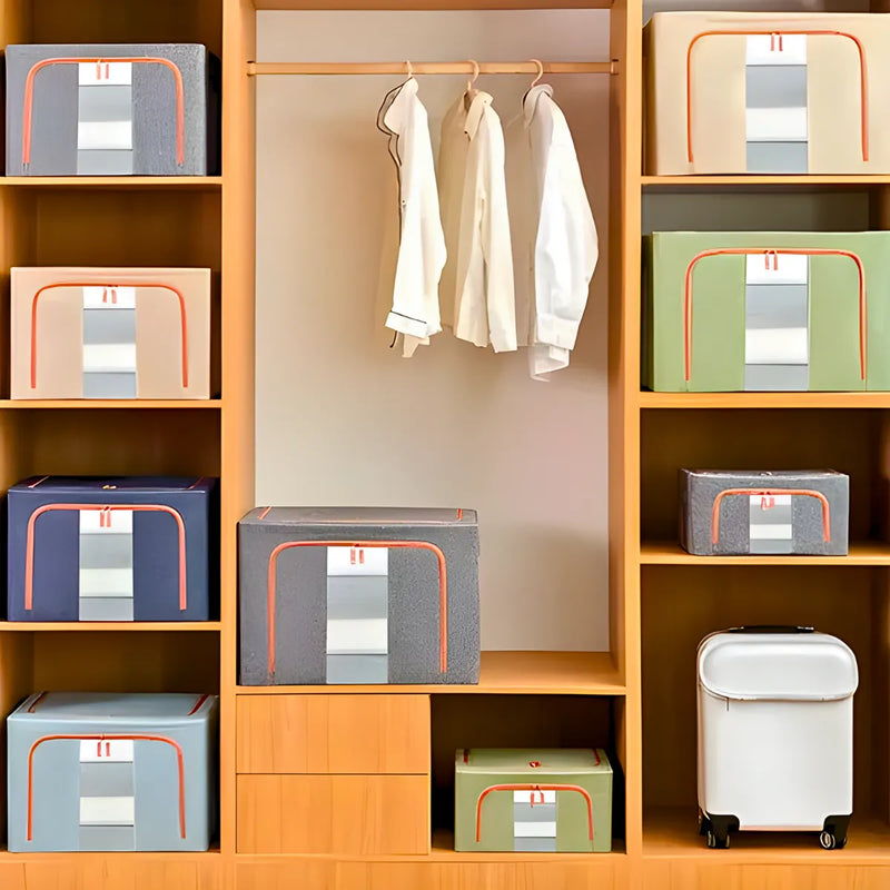 Caixa Organizadora De Roupas Multiuso Dobrável - AZUL