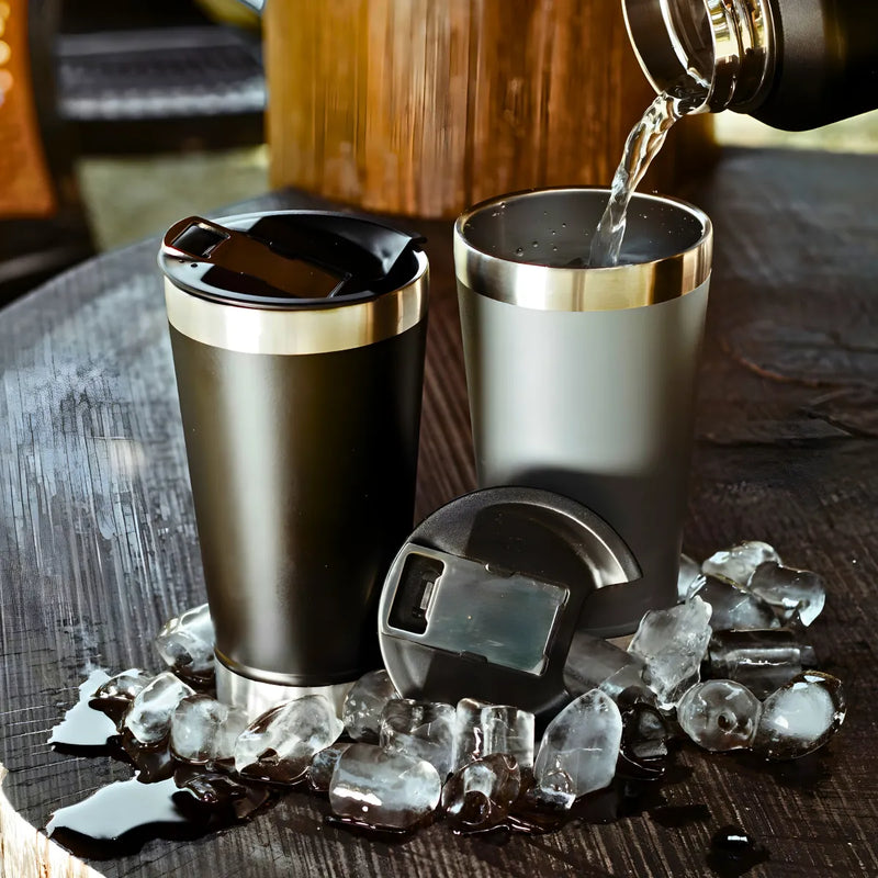 Copo Térmico Inox cerveja e café 473ml - BRANCO